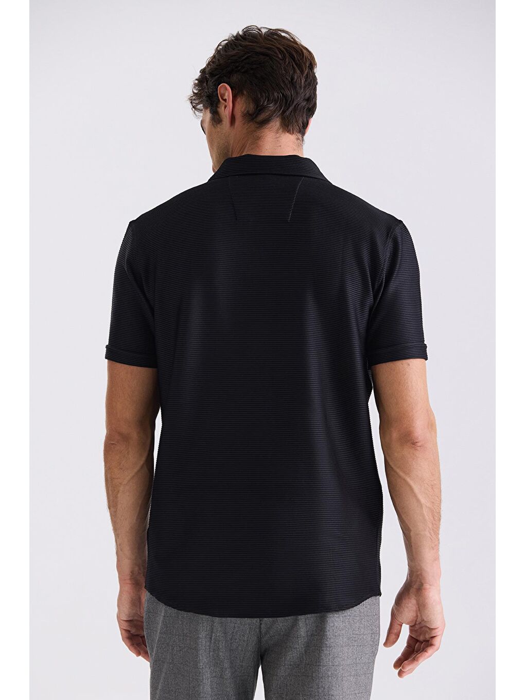 Siyah Slim Fit Gömlek-3