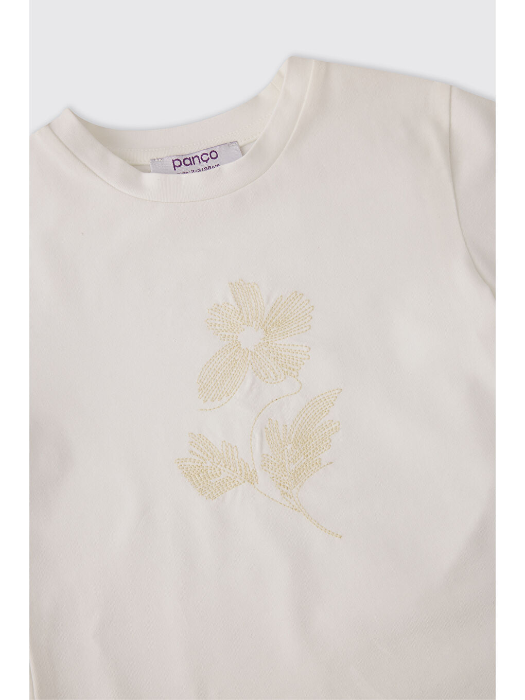 Kız Bebek Kısa Kollu Bej Tişört-2