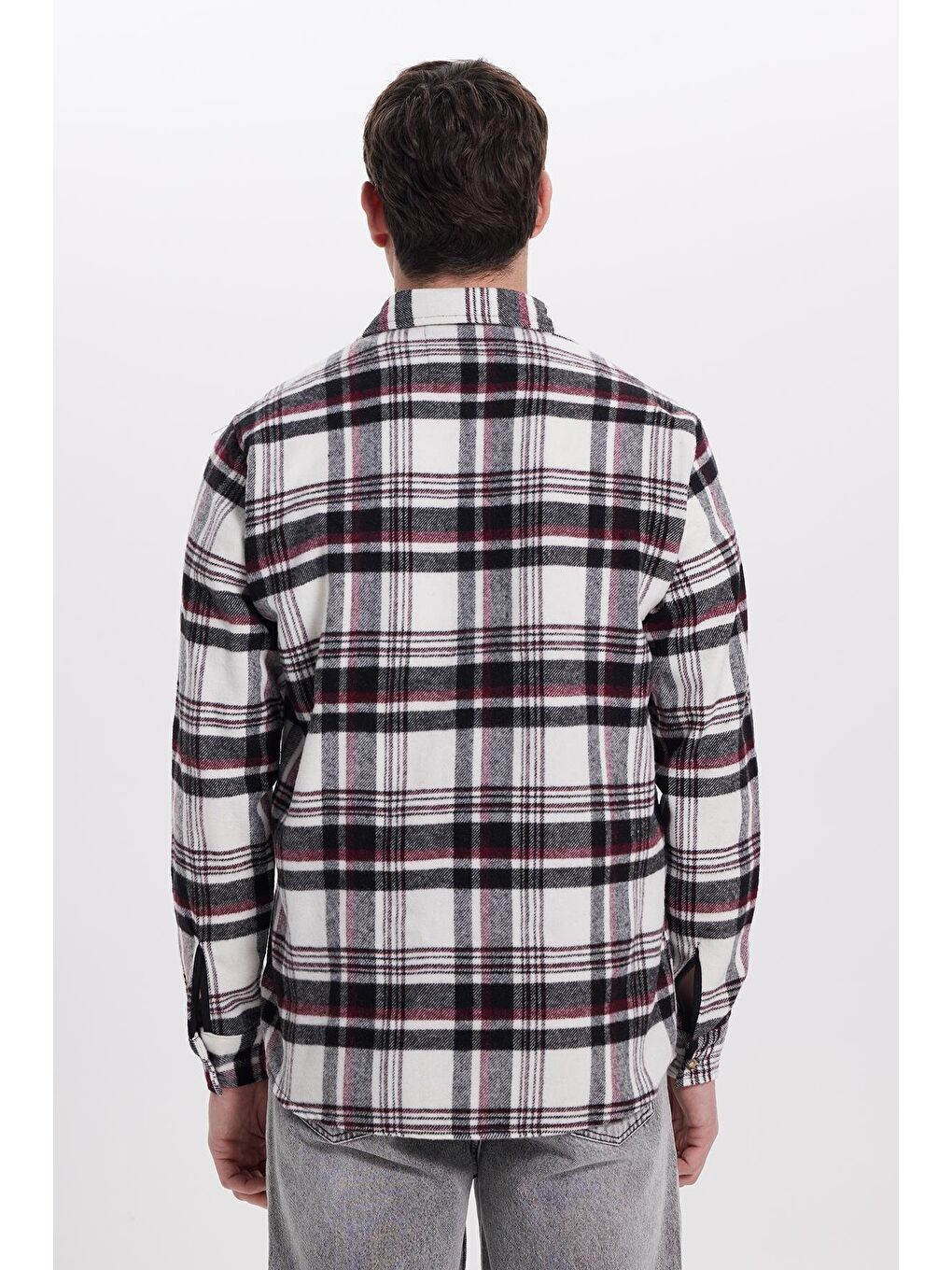 Karışık Erkek Regular Fit Rahat Kesim Kışlık Kareli Oduncu Gömlek-6