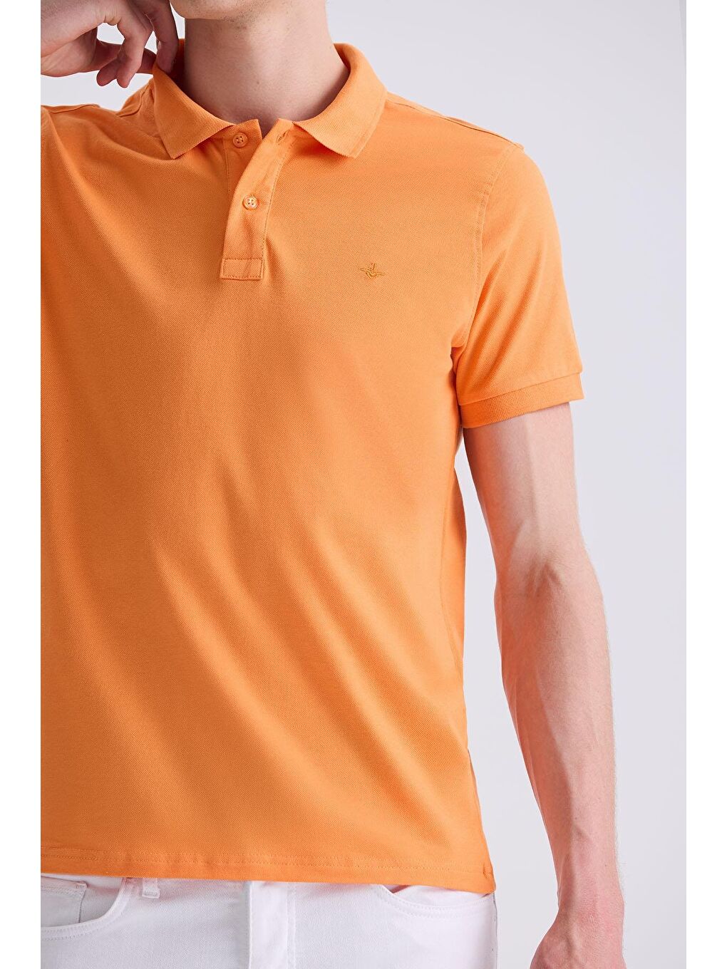 Turuncu Oranj Slim Fit Polo Yaka T-Shirt-2