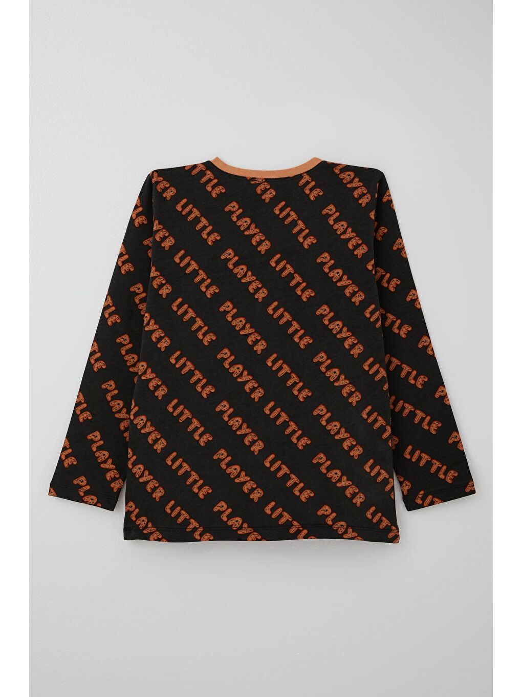 Kahverengi Erkek Çocuk Pijama Takımı Oyun Zamanı Küçük Oyuncu Yazılı Koyu Kahve (9-12 Yaş)-3