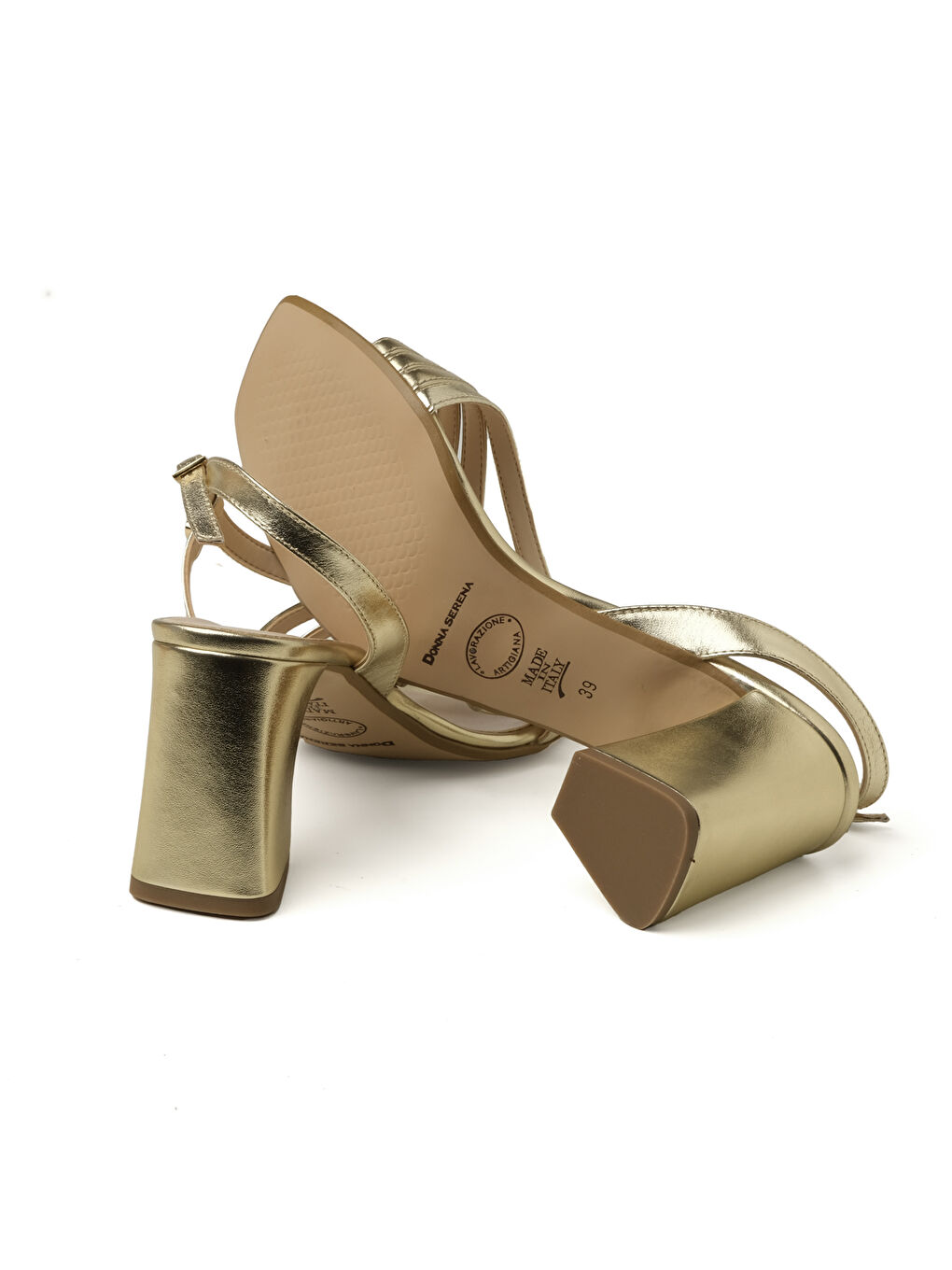 Sarı Kadın Sandalet 6F5203DP Charme Nappa Lamina Platino-1