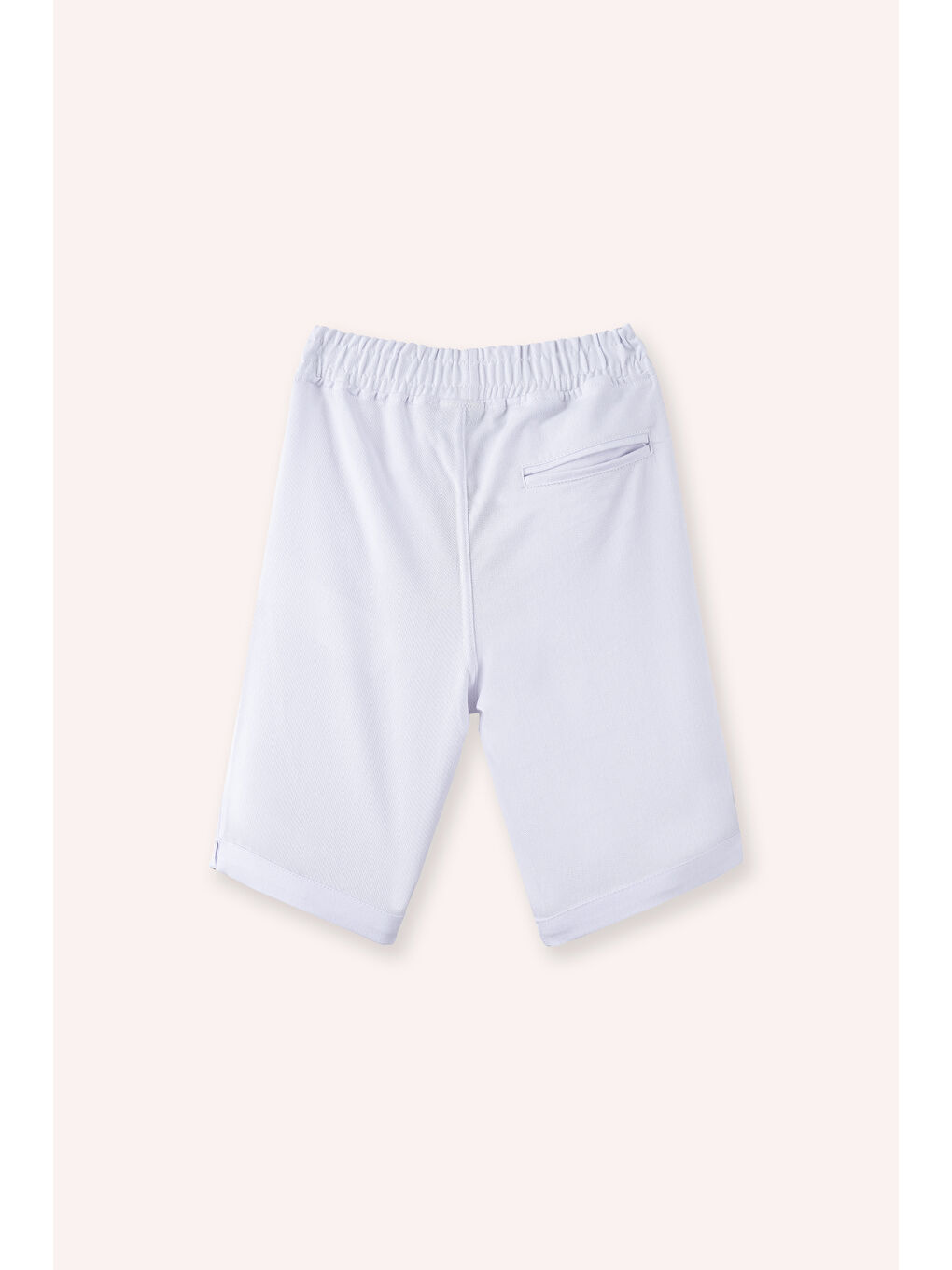 Erkek Çocuk Beli Lastikli Beyaz Şort-2