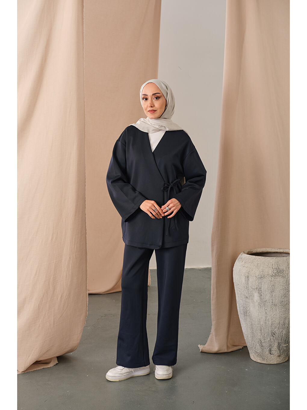 Kadın Yan Bağlamalı Takım Lacivert-2