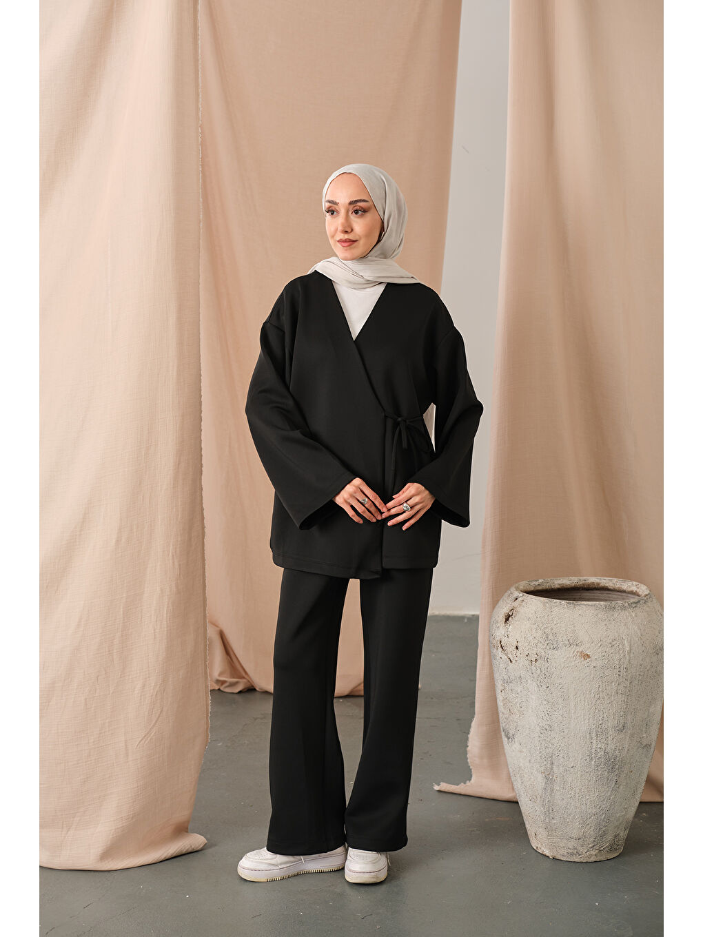 Kadın Yan Bağlamalı Takım Siyah-2