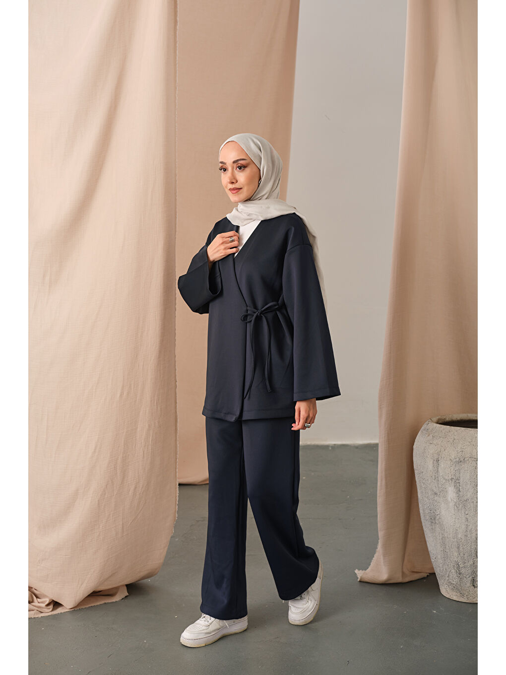 Kadın Yan Bağlamalı Takım Lacivert-3