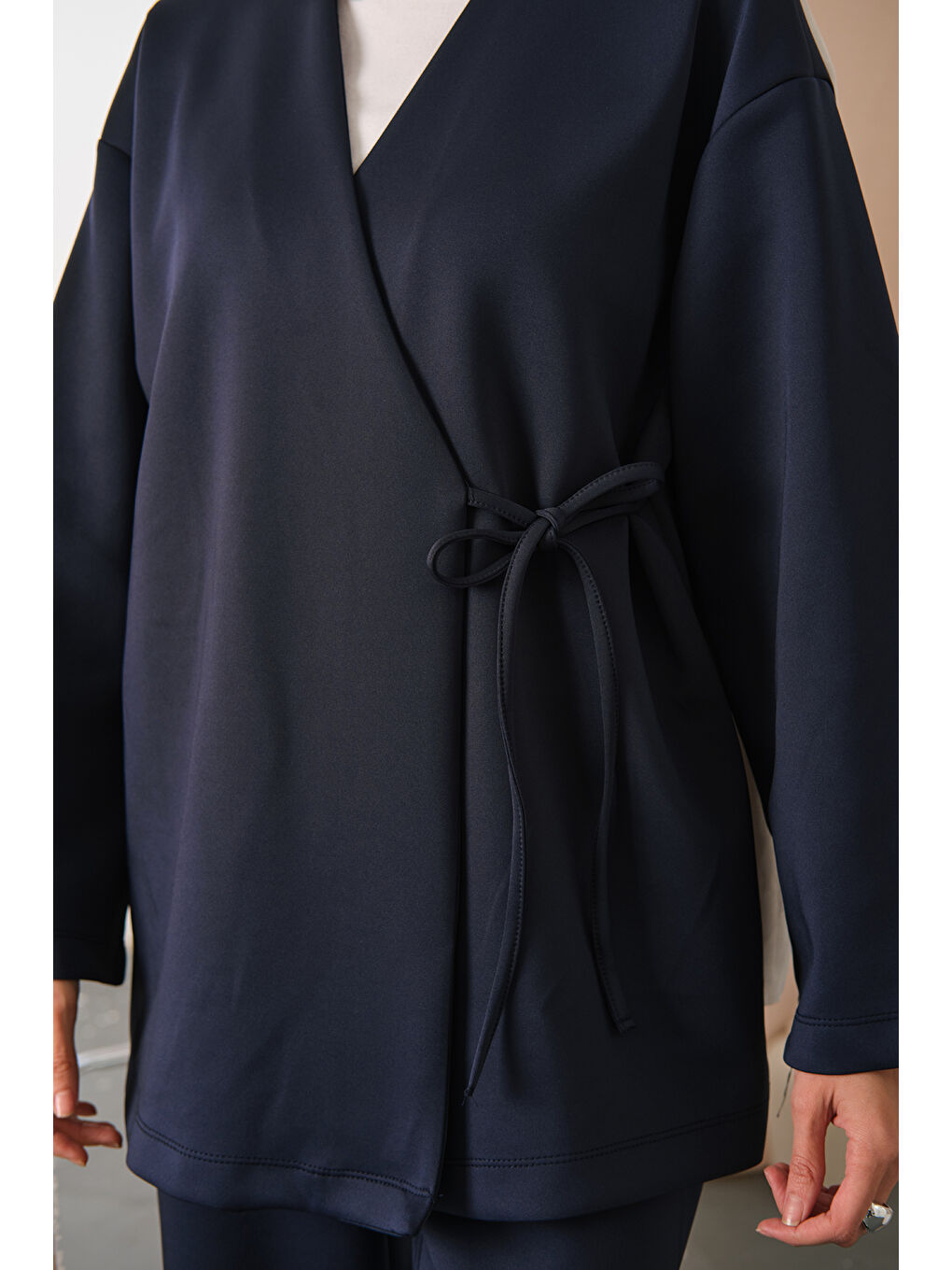 Kadın Yan Bağlamalı Takım Lacivert-4