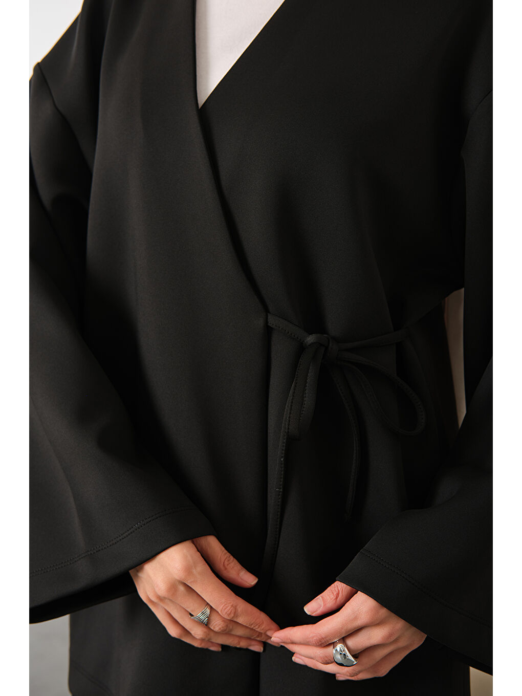 Kadın Yan Bağlamalı Takım Siyah-4