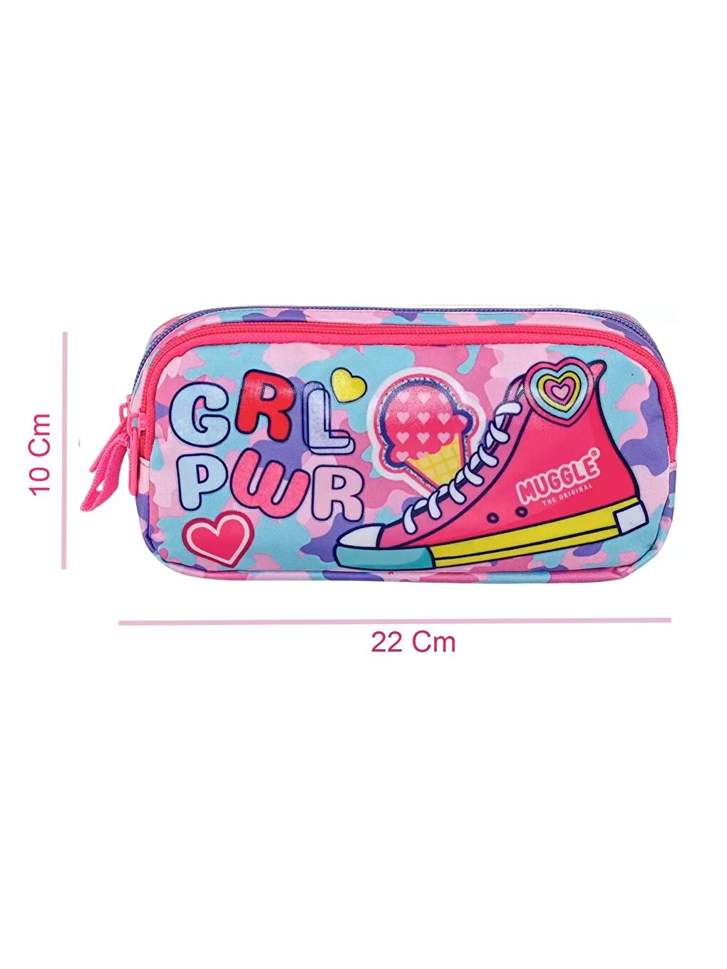 2 Bölmeli Girl Power Kalemlik Pembe (MU-9016)-1