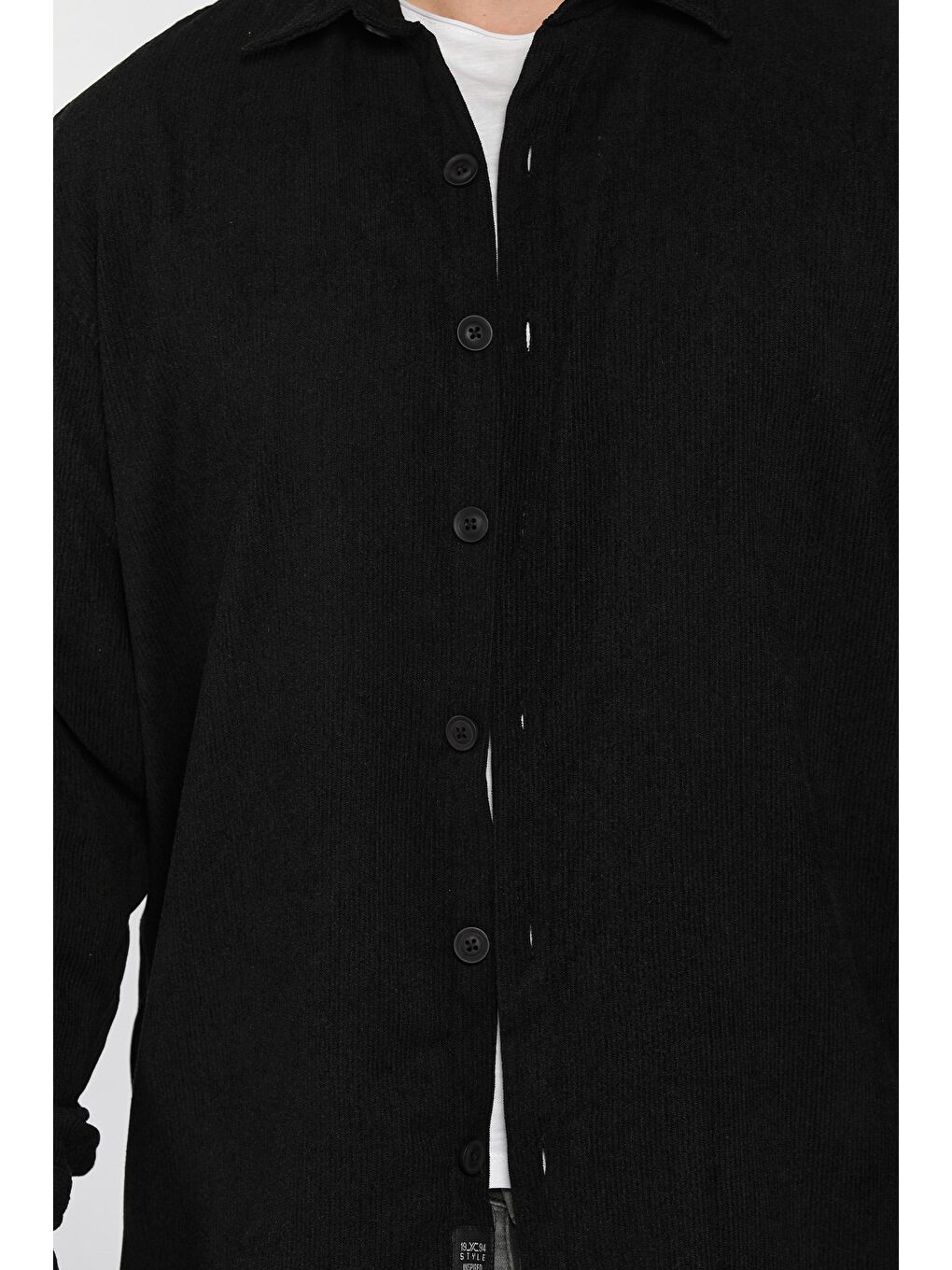 Siyah Erkek Uzun Kol Gömlek-3