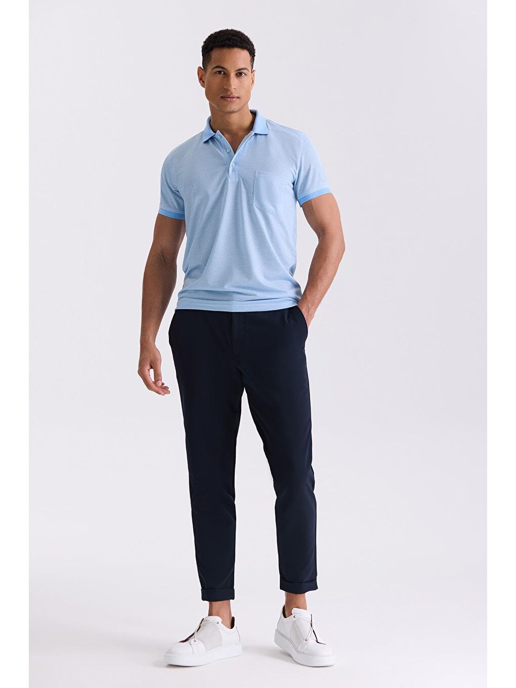 Mavi Classic Fit Cepli Desenli Polo Yaka T-Shirt-1