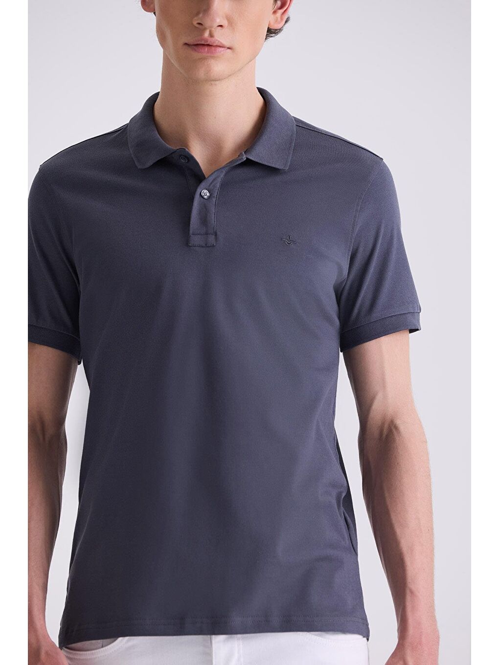 Antrasit Antrasıt Slim Fit Polo Yaka T-Shirt-2