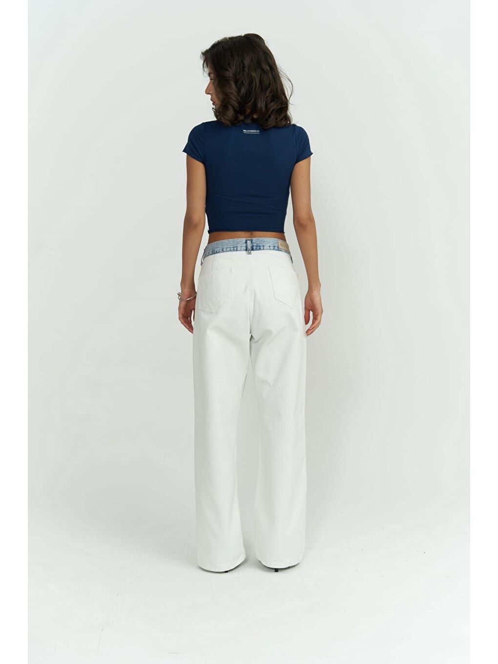 İndigo Toppin Indigo Penye Crop-4