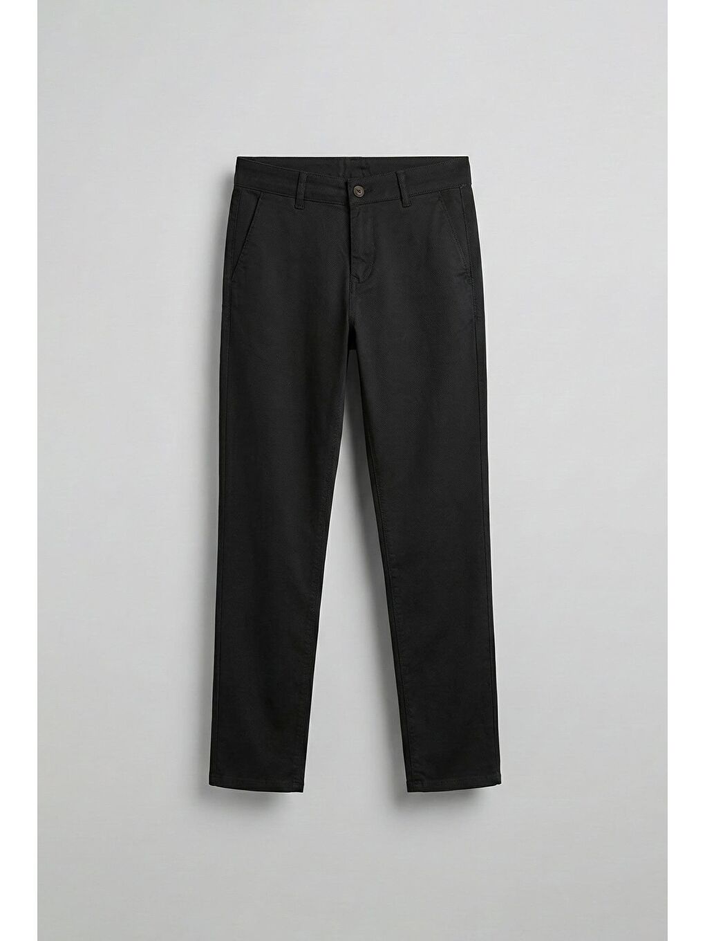 Erkek Slim Fit %100 Pamuk Chino Pantolon Siyah