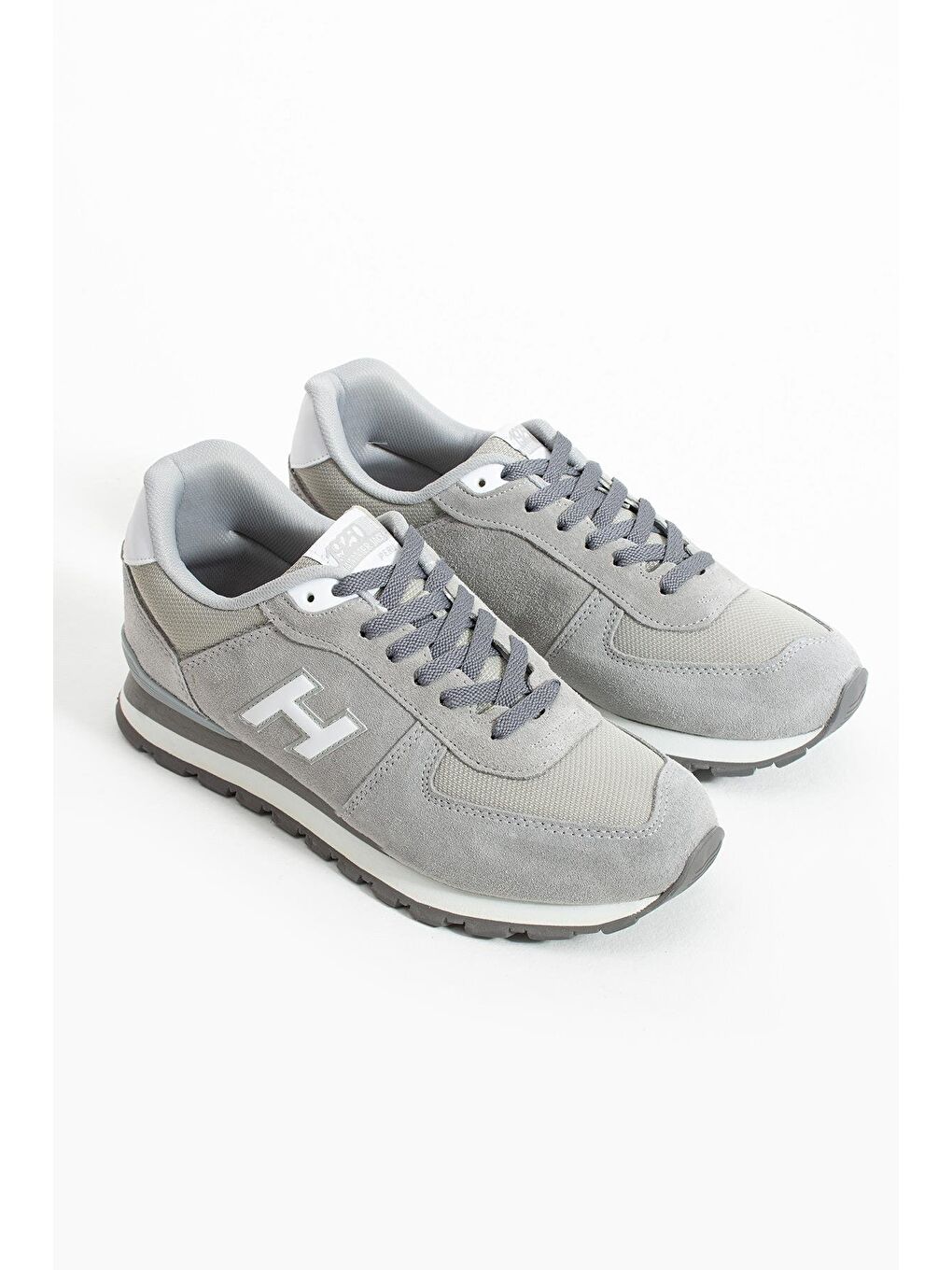 Peru Hakiki Deri Gri-Beyaz Erkek Spor Ayakkabı-1