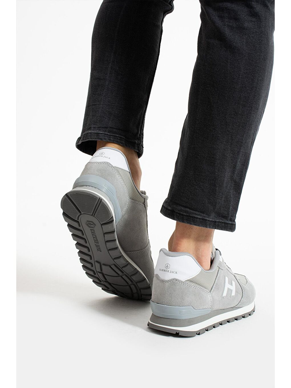 Peru Hakiki Deri Gri-Beyaz Erkek Spor Ayakkabı-3