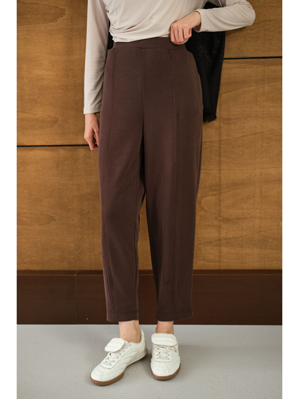 Kadın Modal Pantolon Kahverengi-2