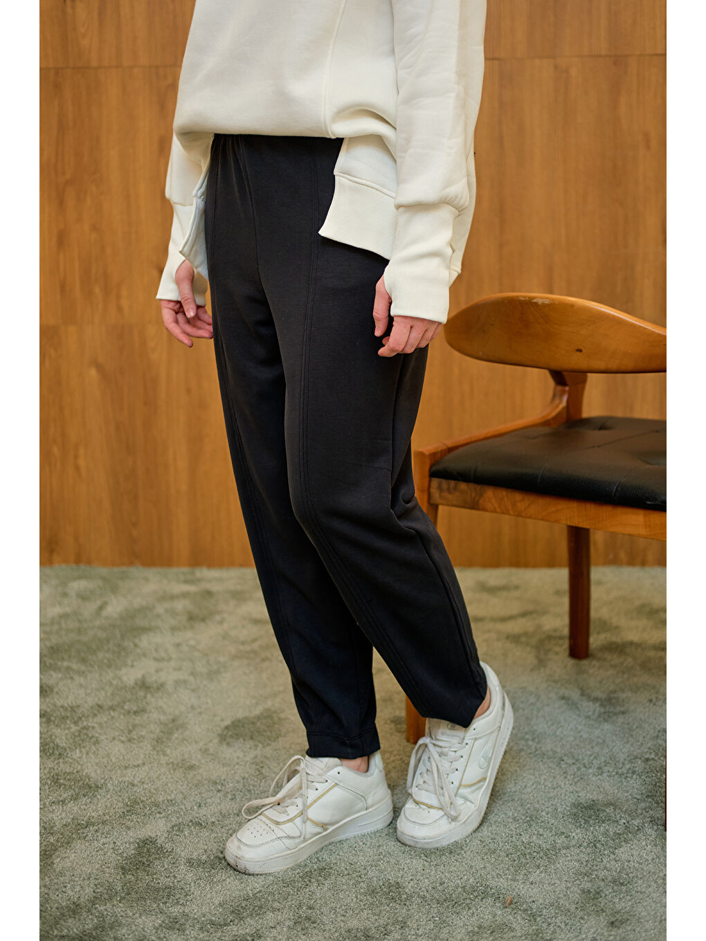 Kadın Modal Pantolon Siyah-1