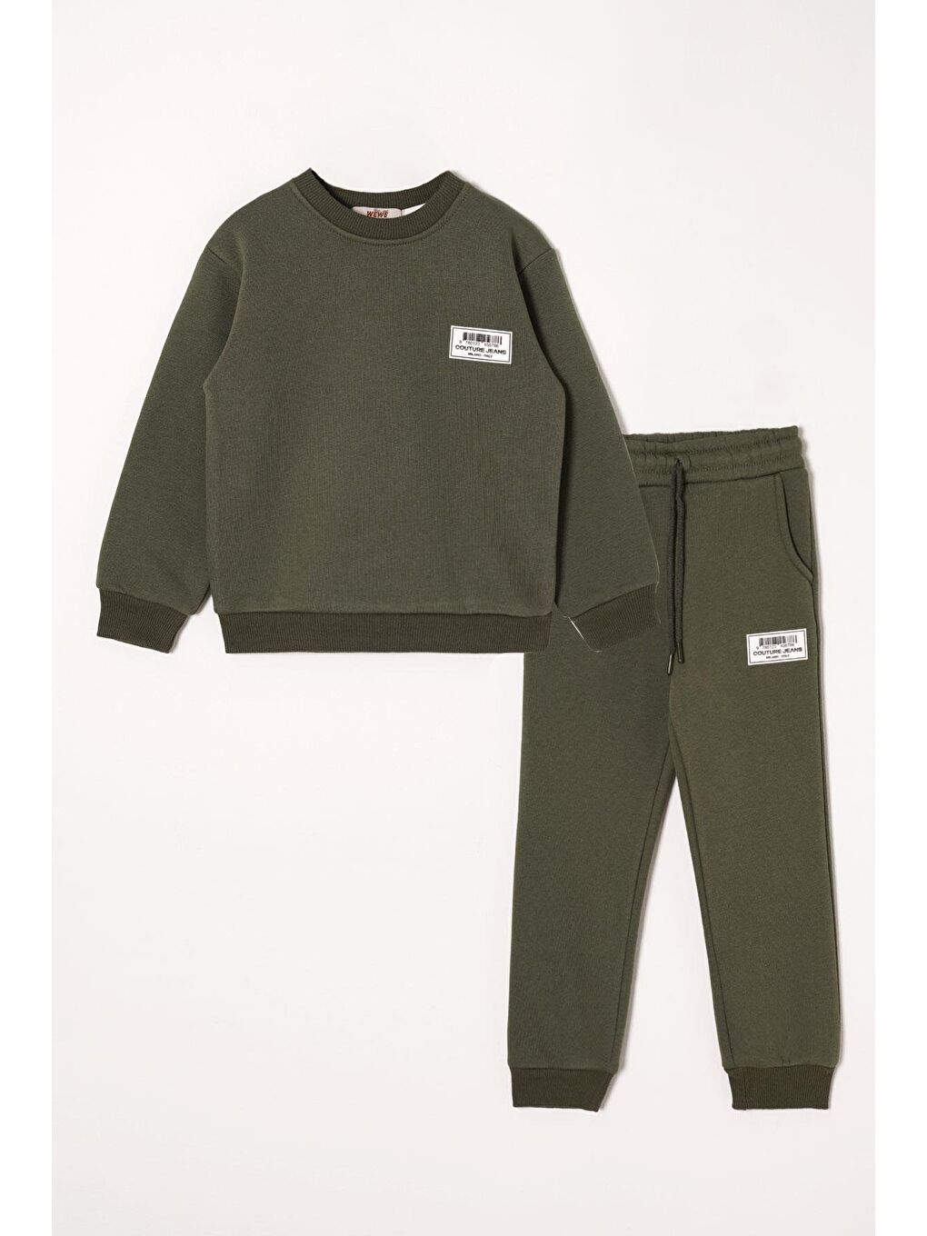 Arma Detaylı Haki Renk Erkek Çocuk Eşofman Takımı