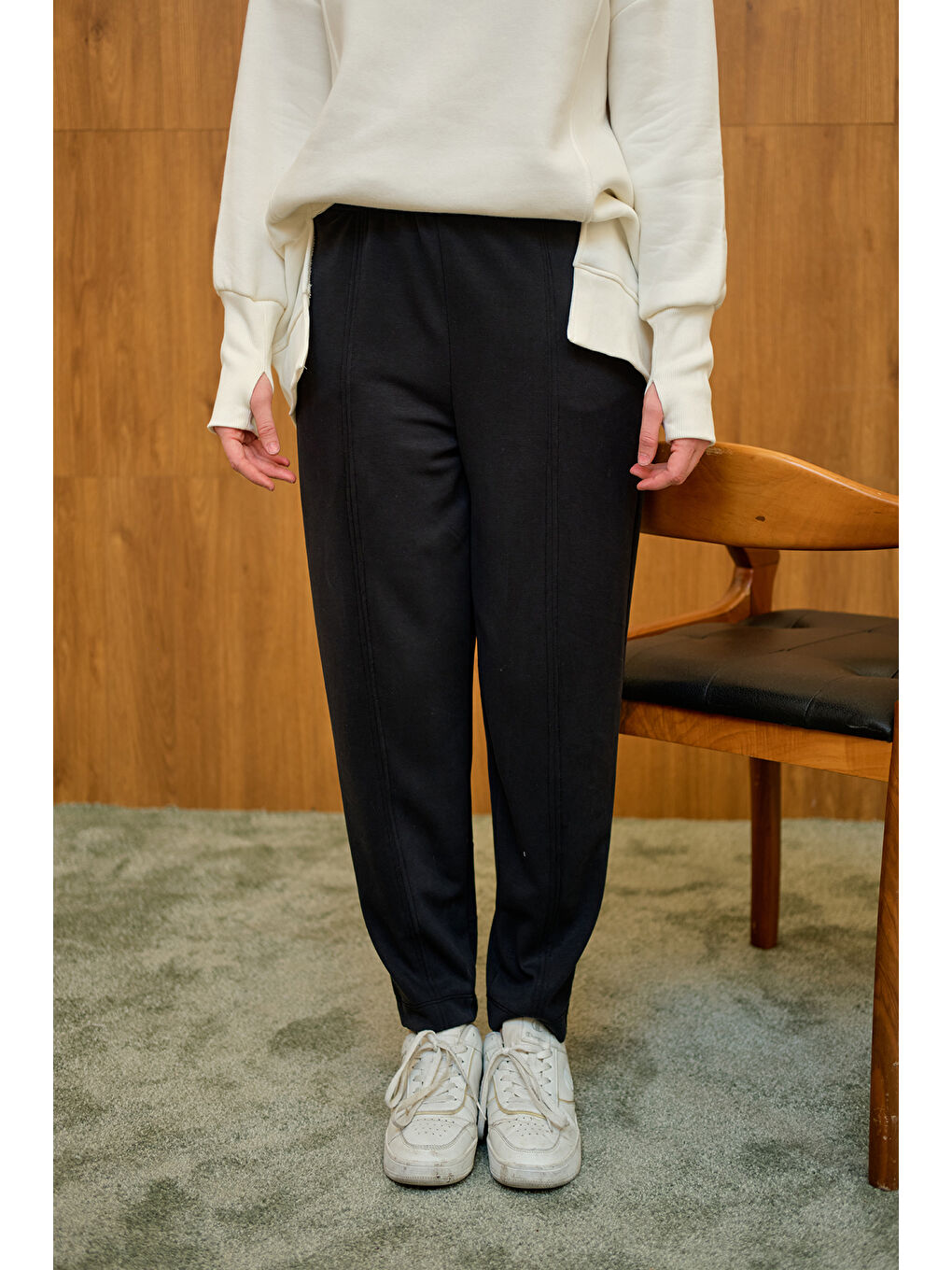 Kadın Modal Pantolon Siyah-2