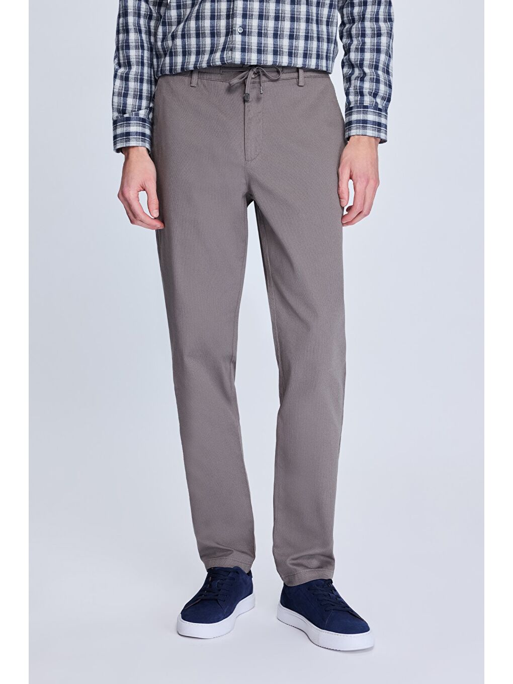 Gri Dinamik Fit Yandan Cepli Casual Jogger Pantolon