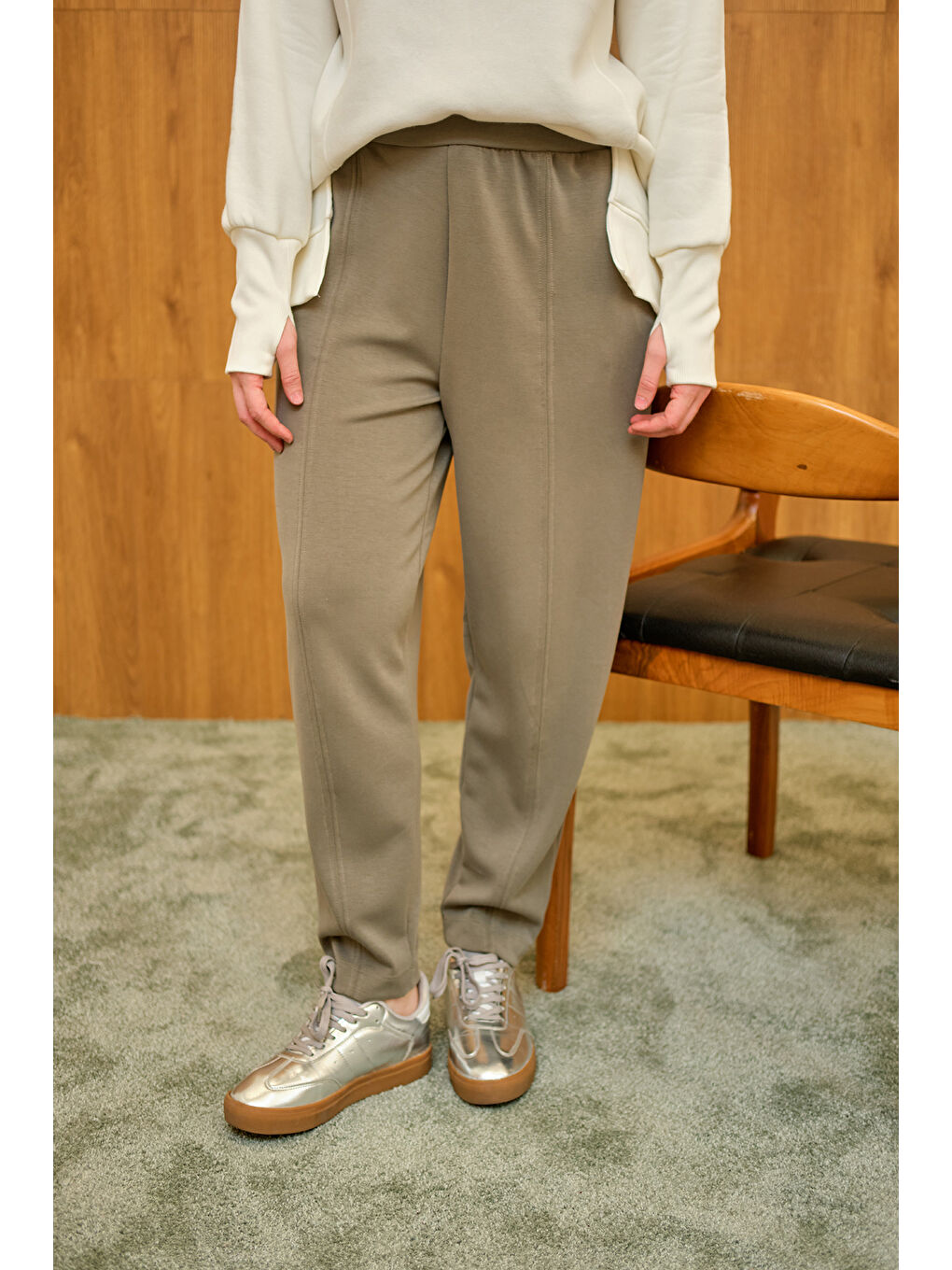 Kadın Modal Pantolon Yeşil-2