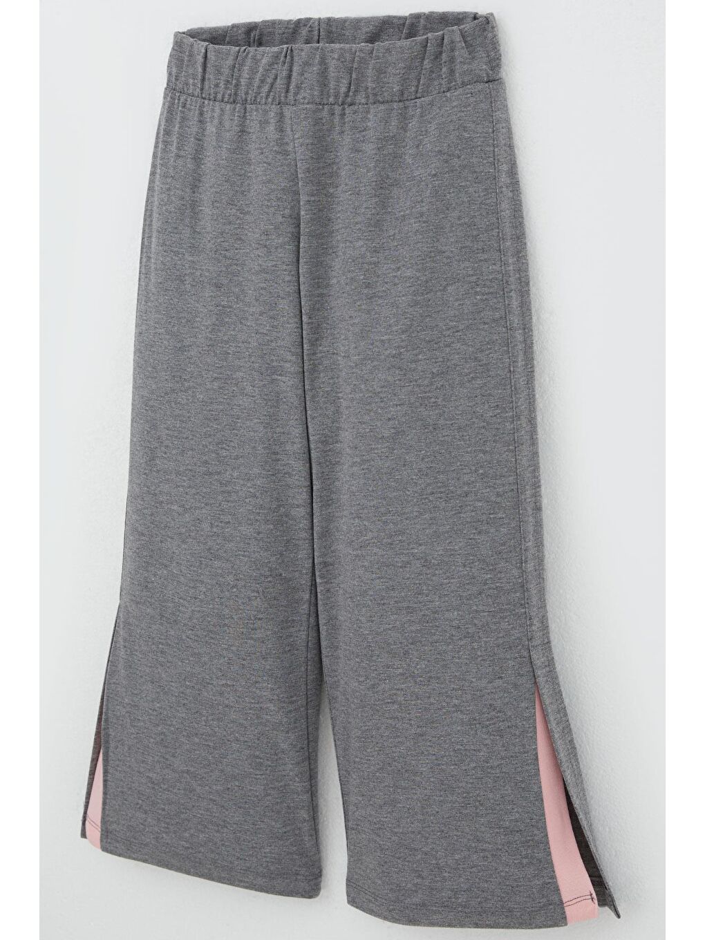 Kız Çocuk Kaprili Takım Çiçek Baskılı Yırtmaçlı Pembe (6-12 Yaş)-6