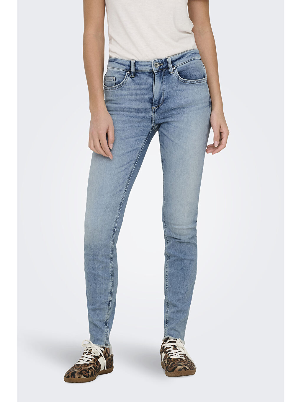 Mavi Onlblush Pamuklu Skinny Fit Orta Bel Dar Paça Jeans 15338296