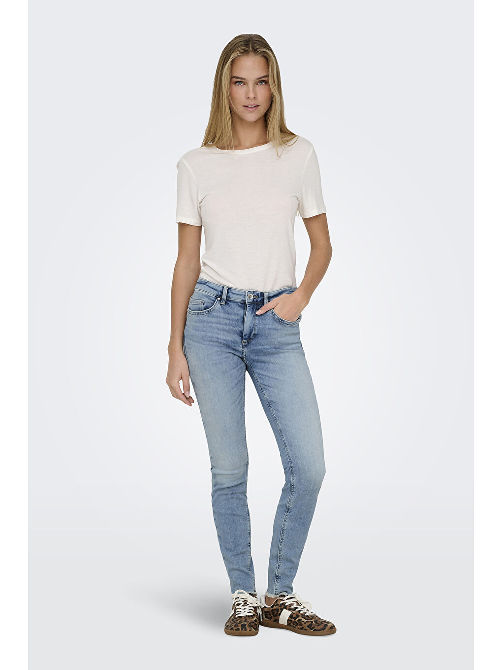 Mavi Onlblush Pamuklu Skinny Fit Orta Bel Dar Paça Jeans 15338296-1