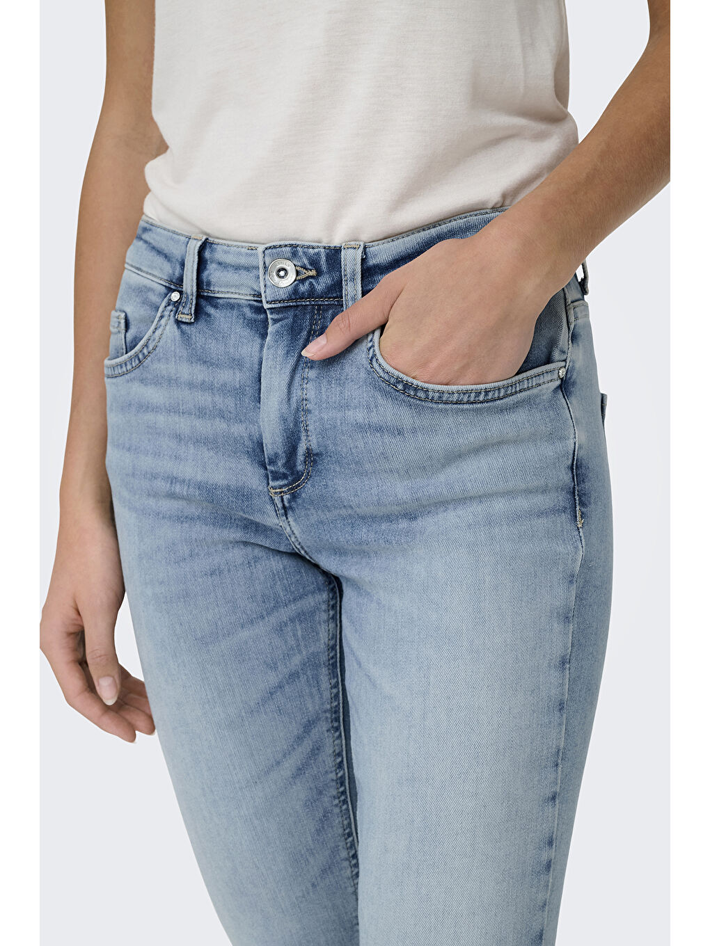 Mavi Onlblush Pamuklu Skinny Fit Orta Bel Dar Paça Jeans 15338296-2