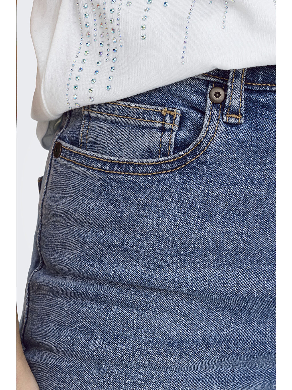 Mavi Onlluna Pamuklu Flare Fit Yüksek Bel Geniş Paça Jeans 15323175-2