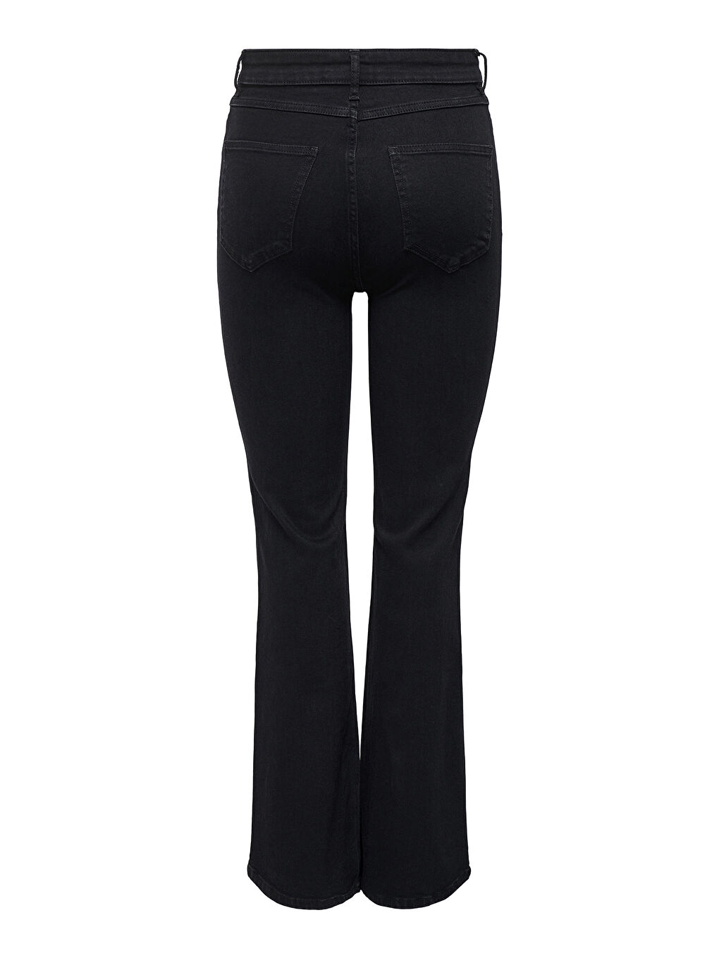 Siyah Onlluna Pamuklu Flare Fit Yüksek Bel Geniş Paça Jeans 15323175-6