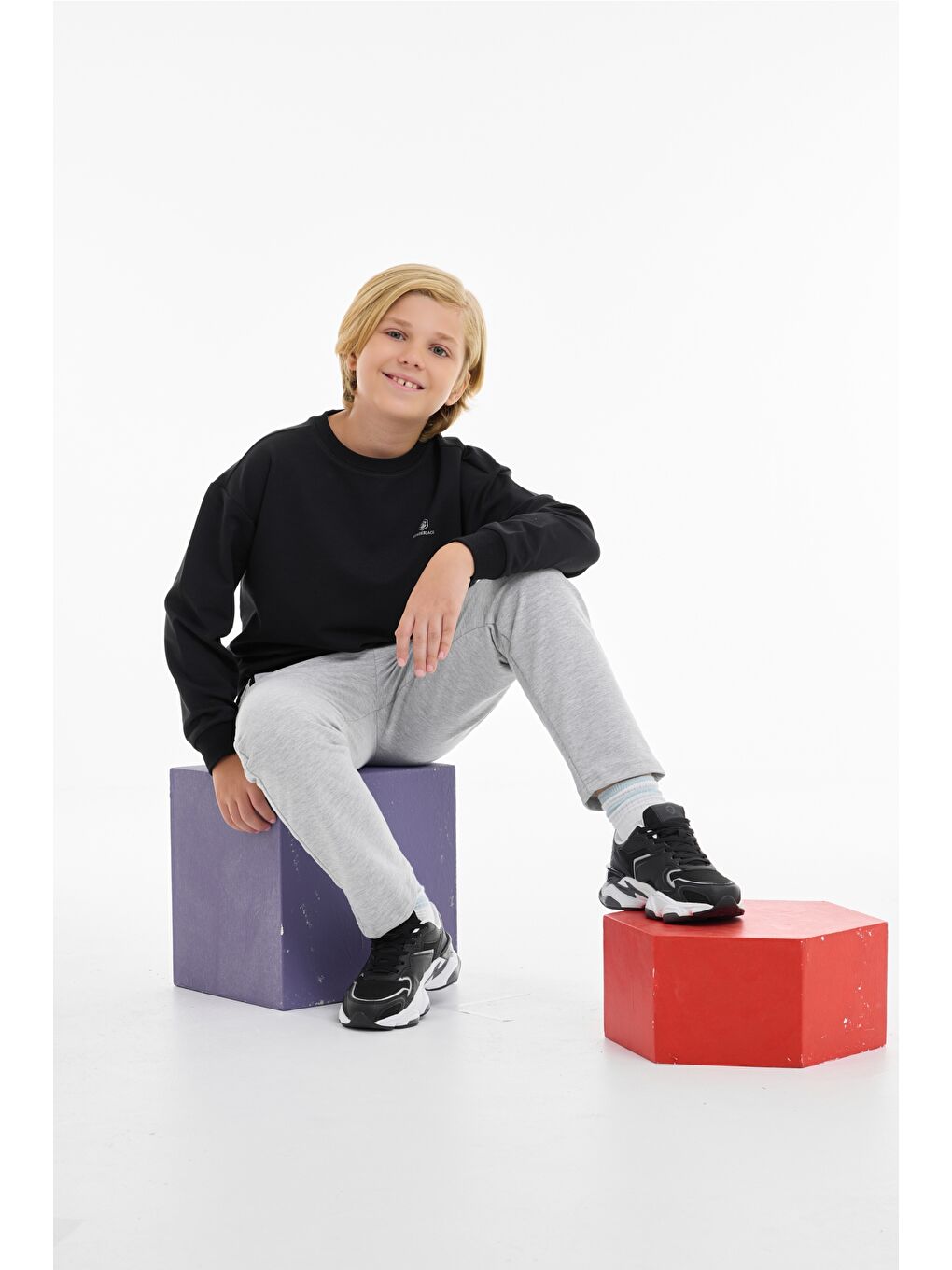 Gri BL 16TPT38 5PR-TP GRI MELANJ Erkek Çocuk Eşofman Altı-1