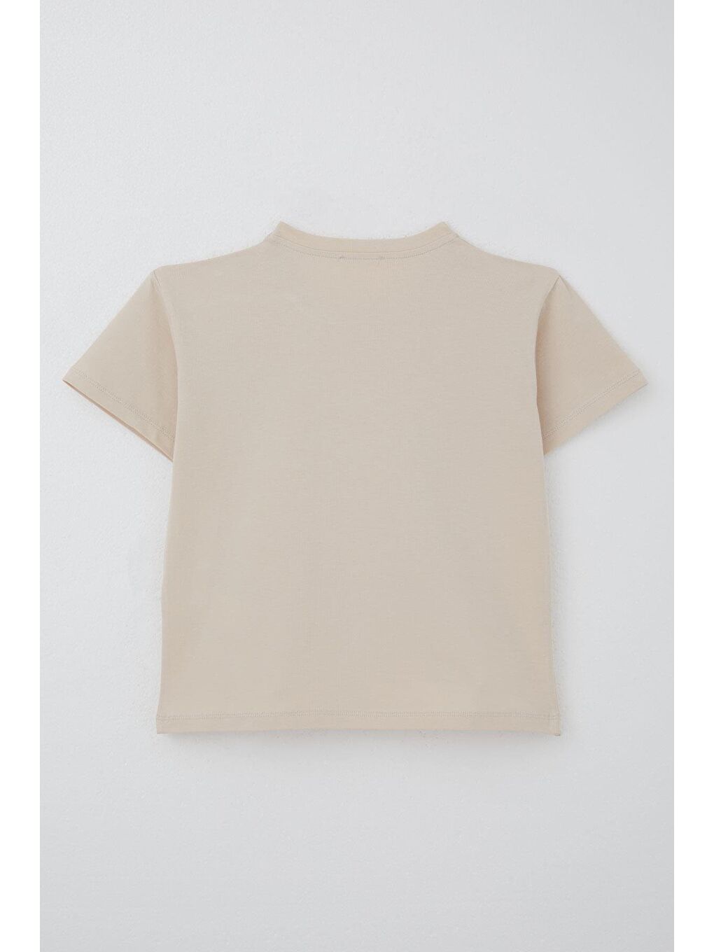 Kız Çocuk Şortlu Takım Sevgi Temalı Çiçek Baskılı Bej (6-12 Yaş)-3