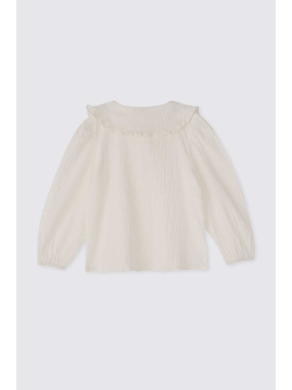Kız Bebek Uzun Kollu Beyaz Gömlek-2