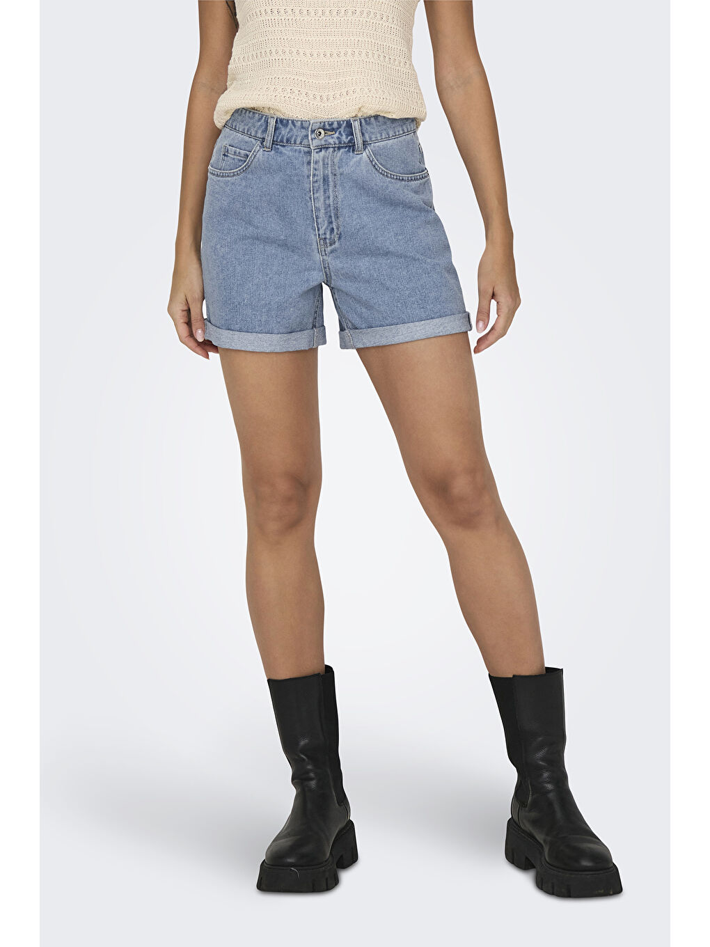 Mavi Onlvega % 100 Pamuk Regular Fit Yüksek Bel Mini Kadın Jean Short 15230571