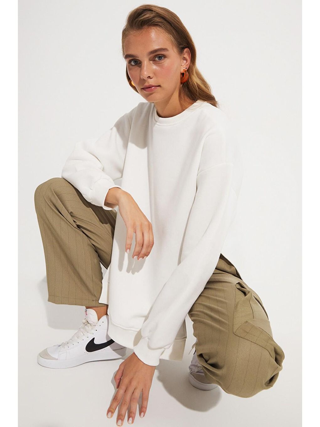 June Ekru Basic Sweatshirt - 2