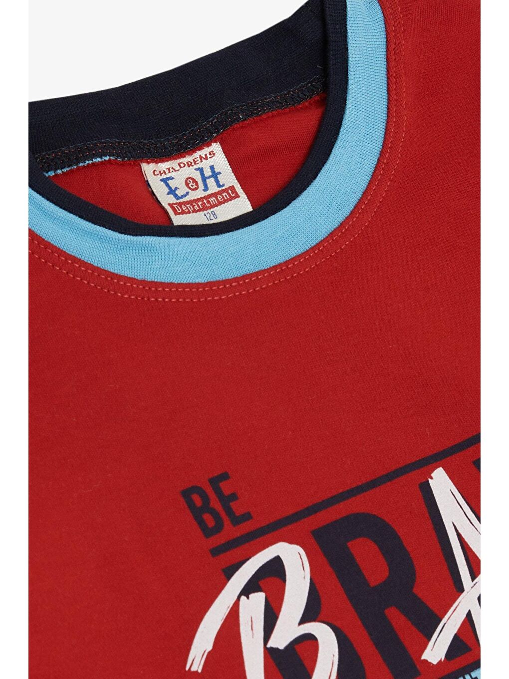 Erkek Çocuk Uzun Kollu Tişört Yazı Baskılı Kırmızı (5-9 Yaş)-2