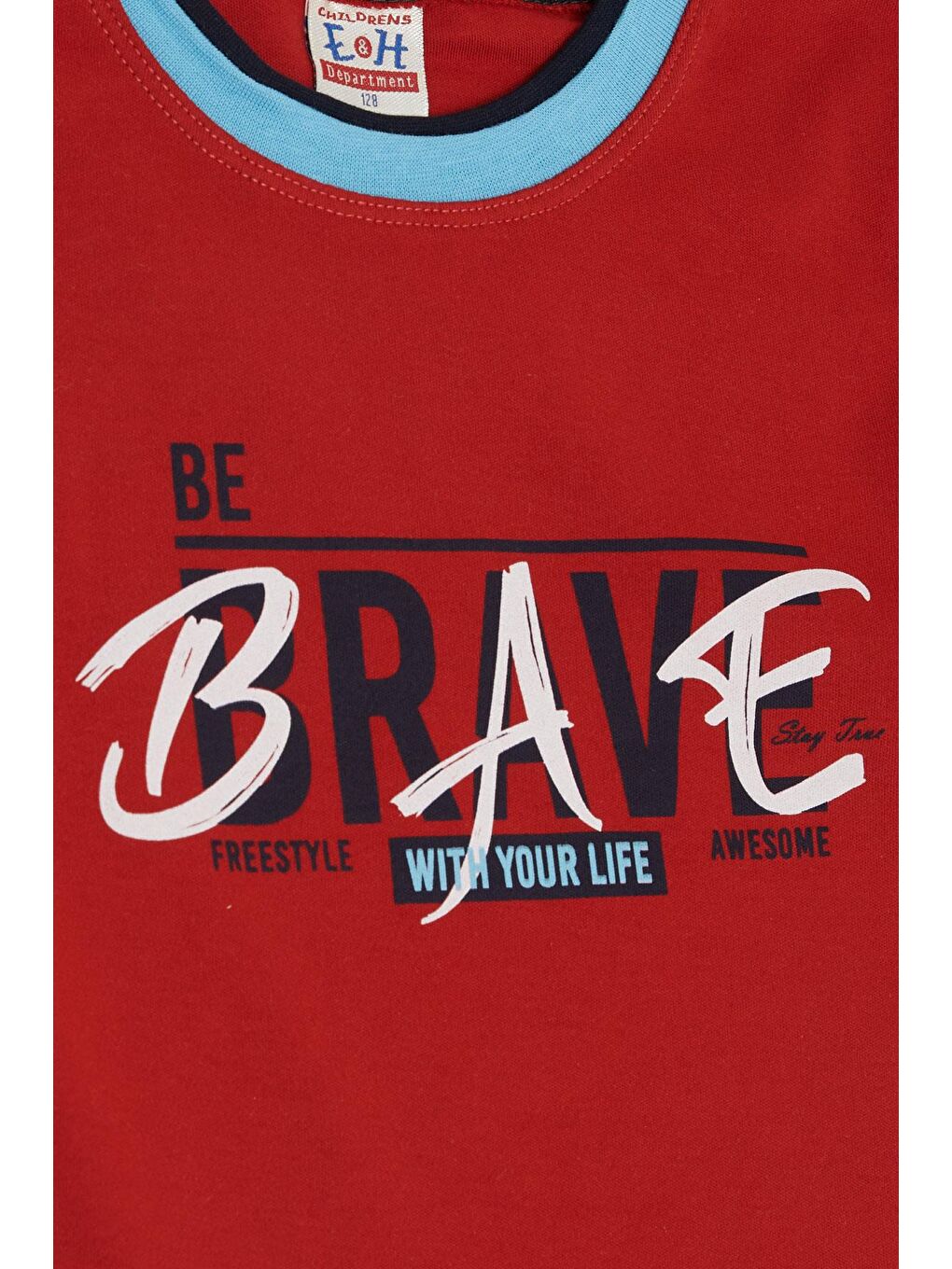 Erkek Çocuk Uzun Kollu Tişört Yazı Baskılı Kırmızı (5-9 Yaş)-3