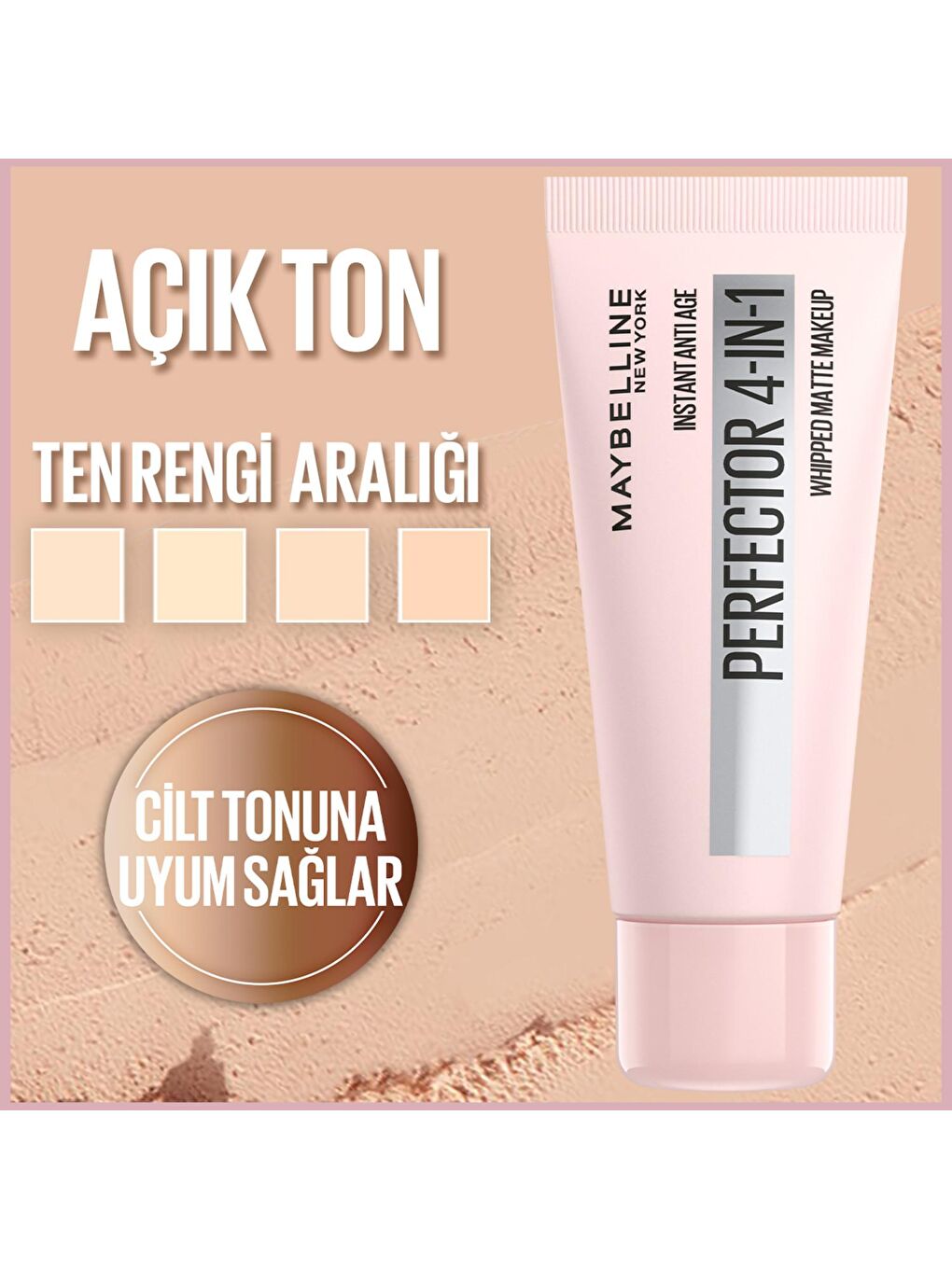 MAYBELLINE NEWYORK Şeffaf Instant Perfector 4 ETKİ 1 ARADA Fondöten- Fair Light (Açık Ton) - 5