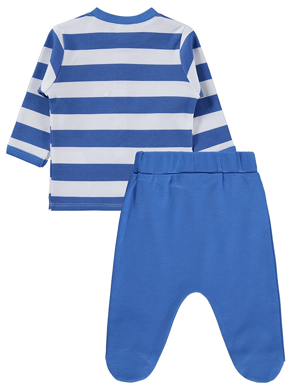 Baby Superman Baskılı 1-9 Ay Pijama Takımı - Mavi-2