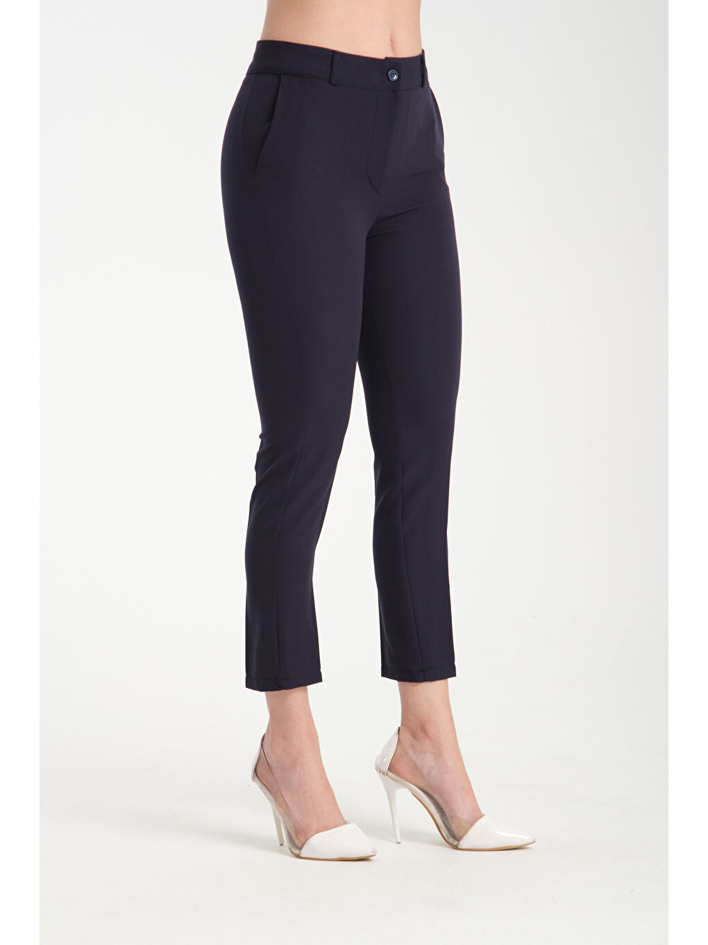 Lacivert Kadın Kalem Kumaş Pantolon 2990-2