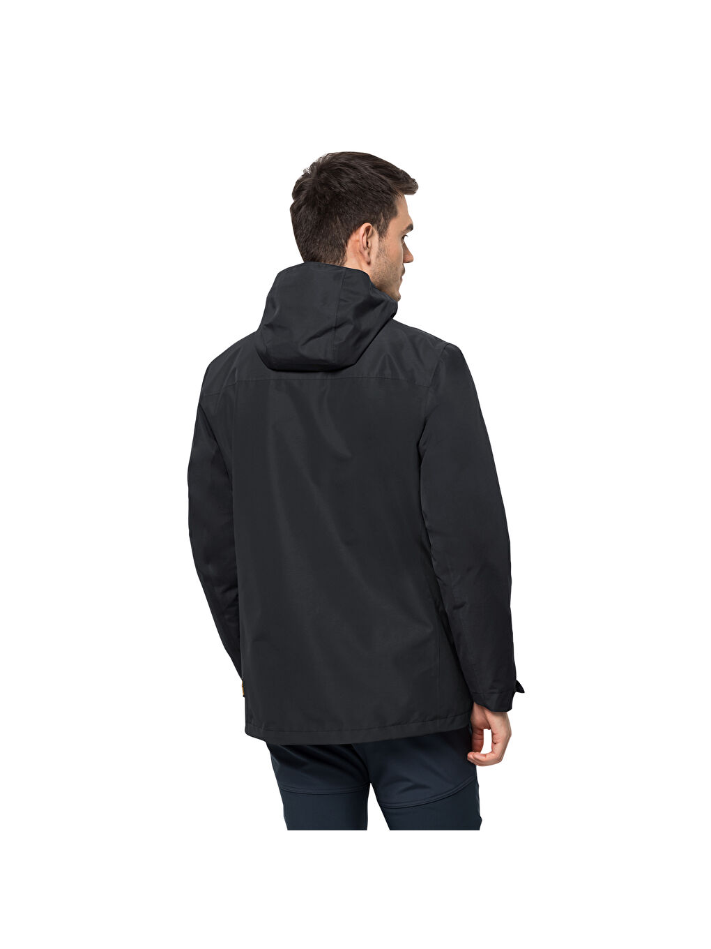 Siyah Erkek Kapüşonlu Kışlık Mont-9