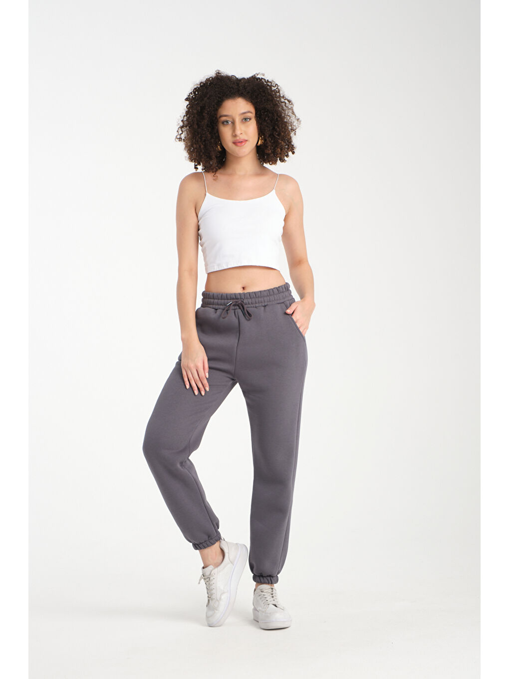 Antrasit 3 İplik Eşofman Altı BK 1012-4