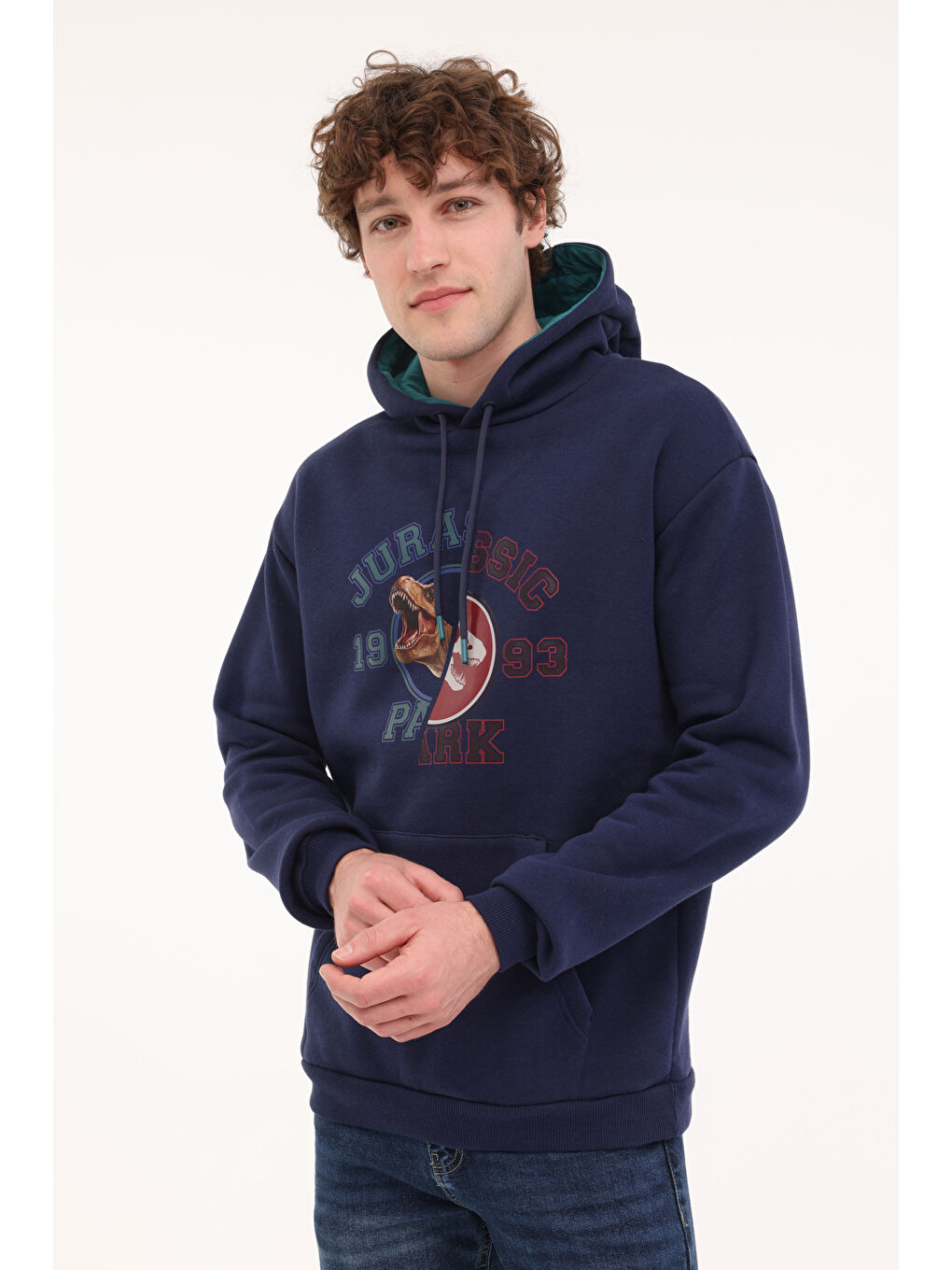 ML JURASSIC 17PK-253 4PR Lacivert Erkek Kapüşonlu Sweatshirt