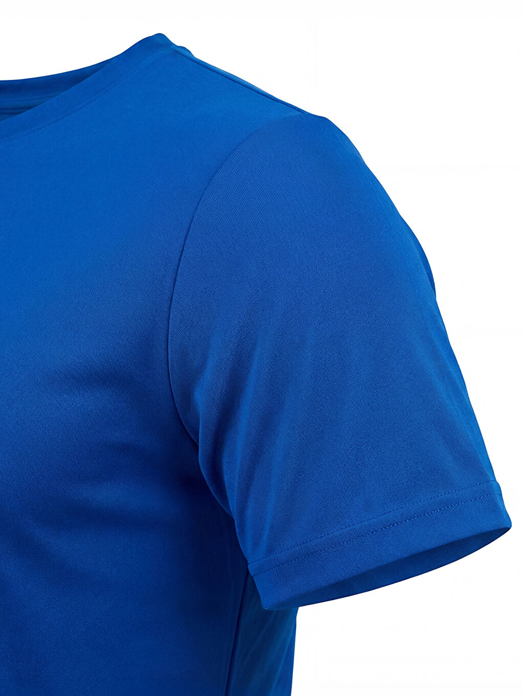 Mavi ORENDAHILL Erkek Spor Tişört Hızlı Kuruyan Esnek Regular Fit Basic Gym Activewear-5