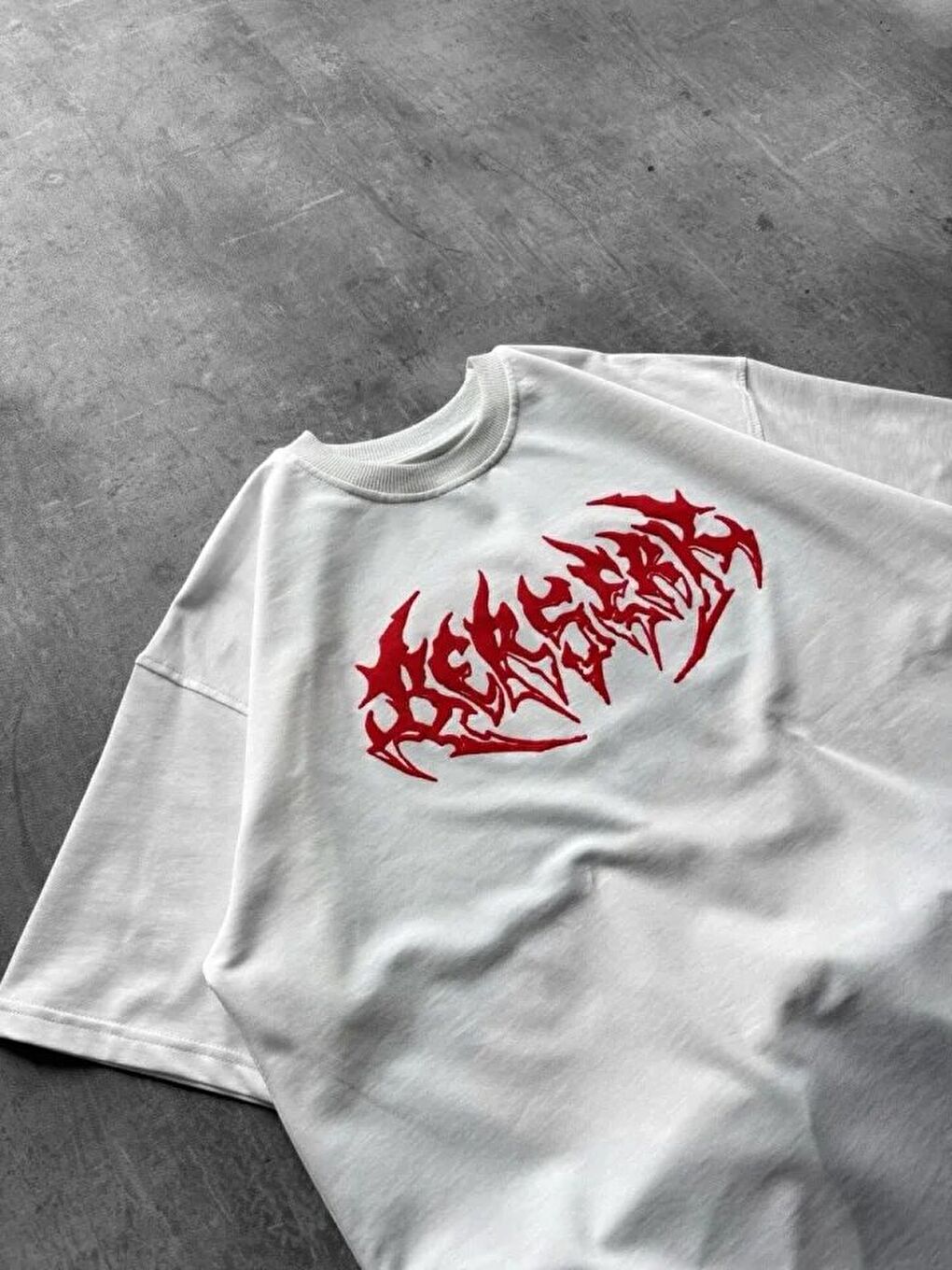 Beyaz Erkek Baskılı Tişört-3