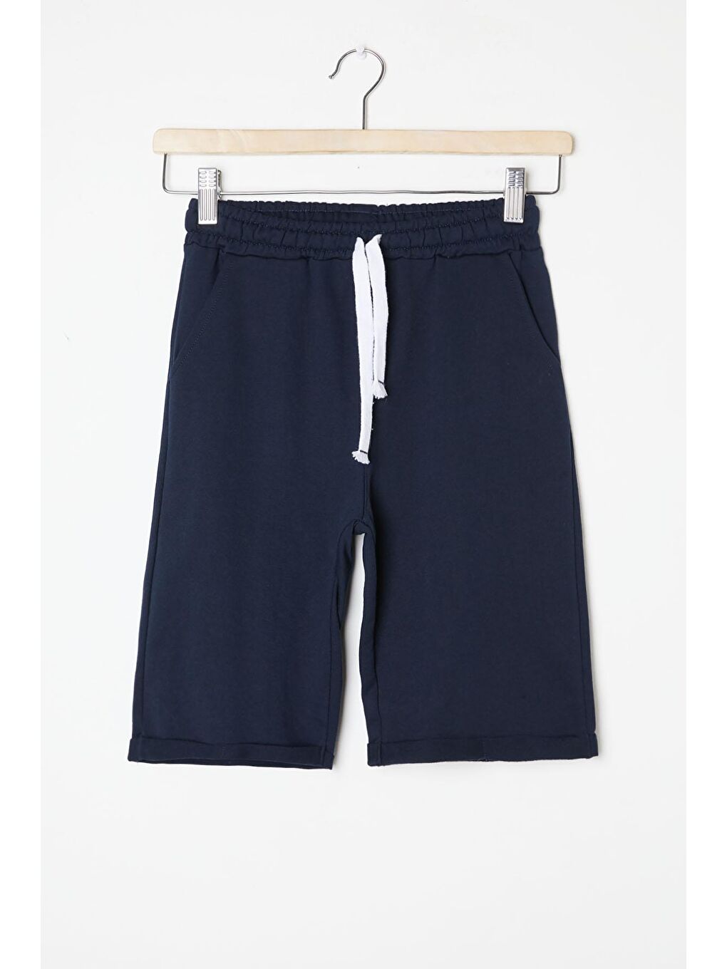 Erkek Çocuk Lacivert Beli Lastikli Düz Şort 16259