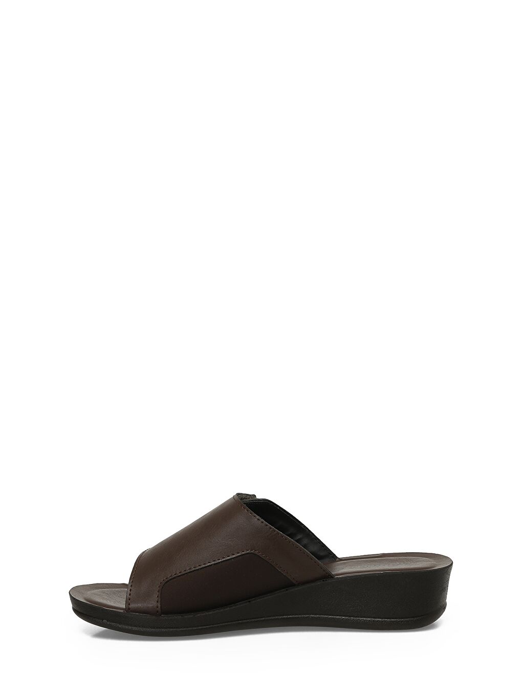 607032.Z4PR Kahverengi Kadın Dolgu Topuk Terlik-2