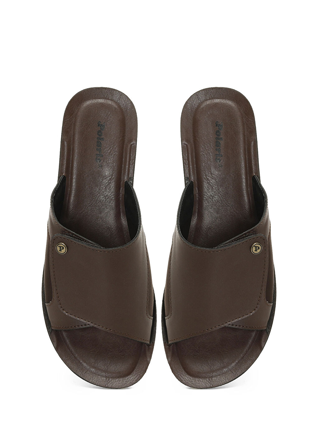 607032.Z4PR Kahverengi Kadın Dolgu Topuk Terlik-3